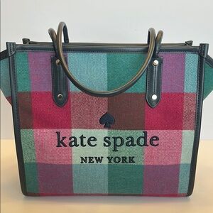 kate spade Ella tote in plaid